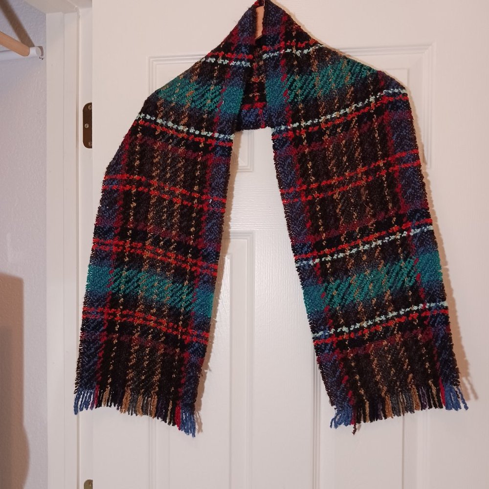 V Fraas Jewel Tone Knit Scarf Made In Germany